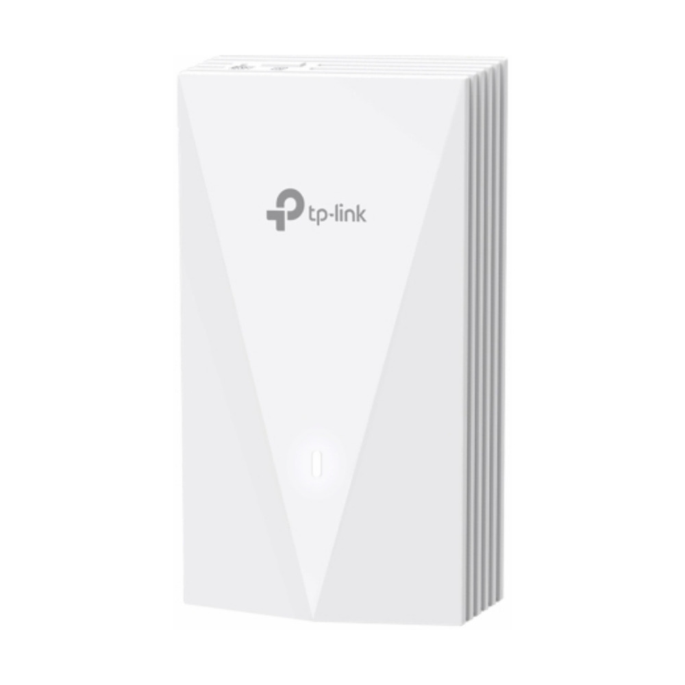 Access point Tp link Omada EAP655 Wall Plate con velocidad de 2Gbps y tecnología Wi-Fi 6 en vista frontal