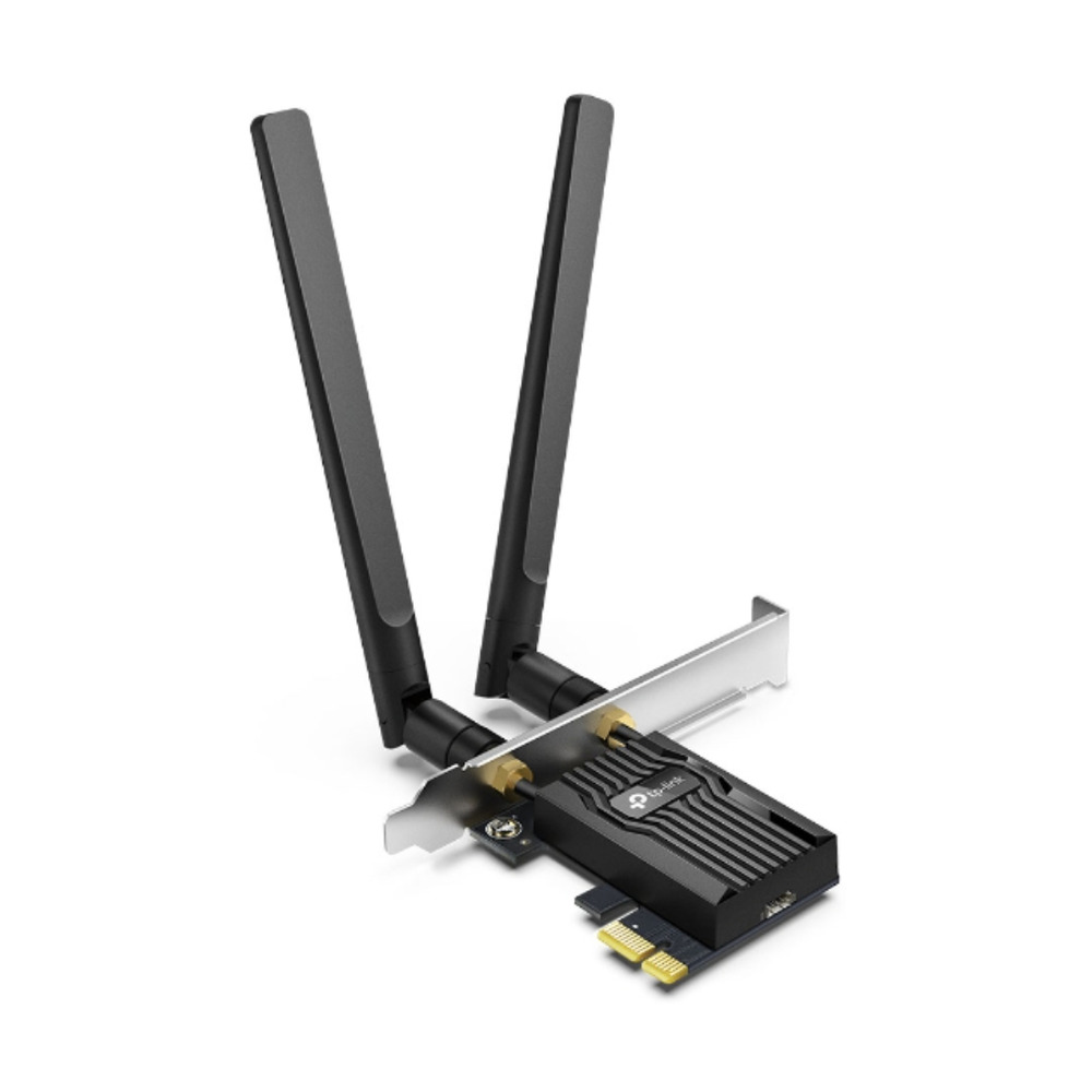Adaptador de red WiFi TPLINK Archer TX55E PCIe con Wi-Fi 6, doble banda y Bluetooth 5.2 con antenas externas para mejor señal