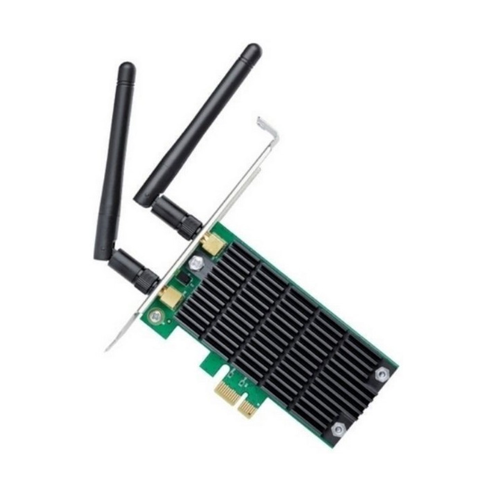 Adaptador de red WiFi TPLINK Archer T4E PCIe con antenas dual band para conexión inalámbrica en 5GHz y 2.4GHz