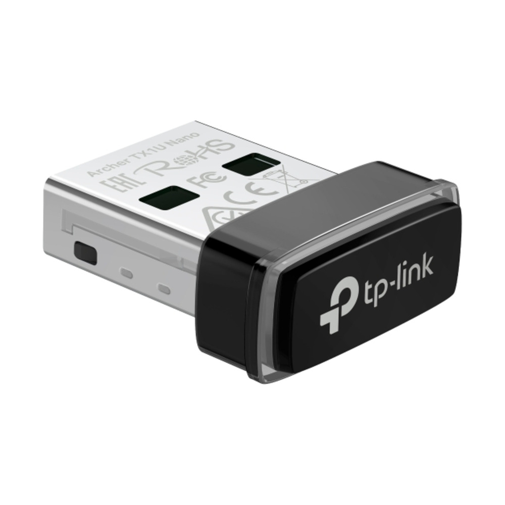 Adaptador USB inalámbrico TP-Link Archer TX1U Nano Wi-Fi 6 con diseño compacto y tamaño nano para conexión rápida y estable