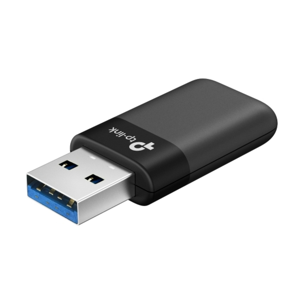 Adaptador USB Wi-Fi 6 TP-Link Archer TX50U en color negro con conector USB 3.0 para conexión inalámbrica rápida