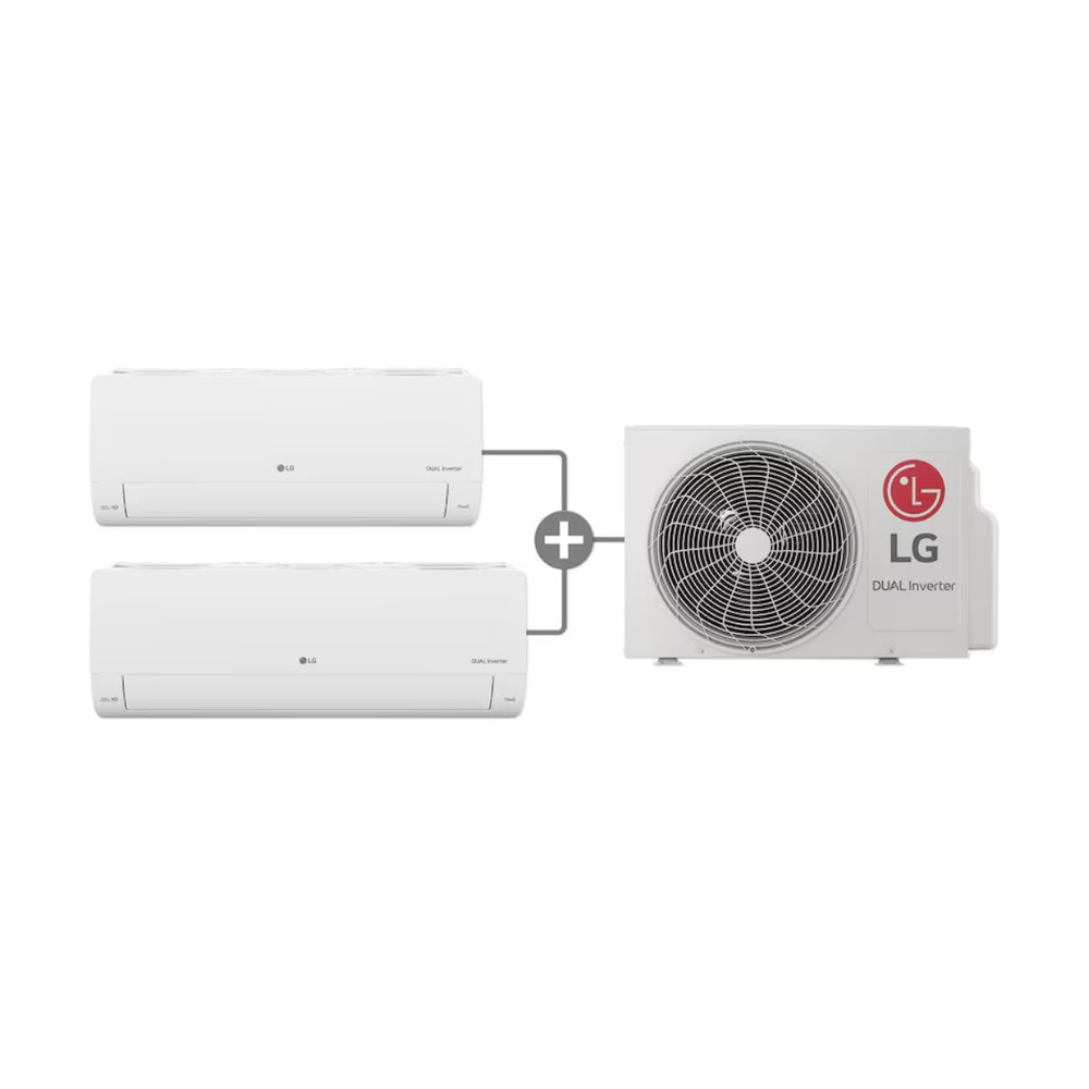 Aire acondicionado LG Twincool 2 en 1 modelo 2IN1S21C3 con dos unidades interiores y una unidad exterior inverter