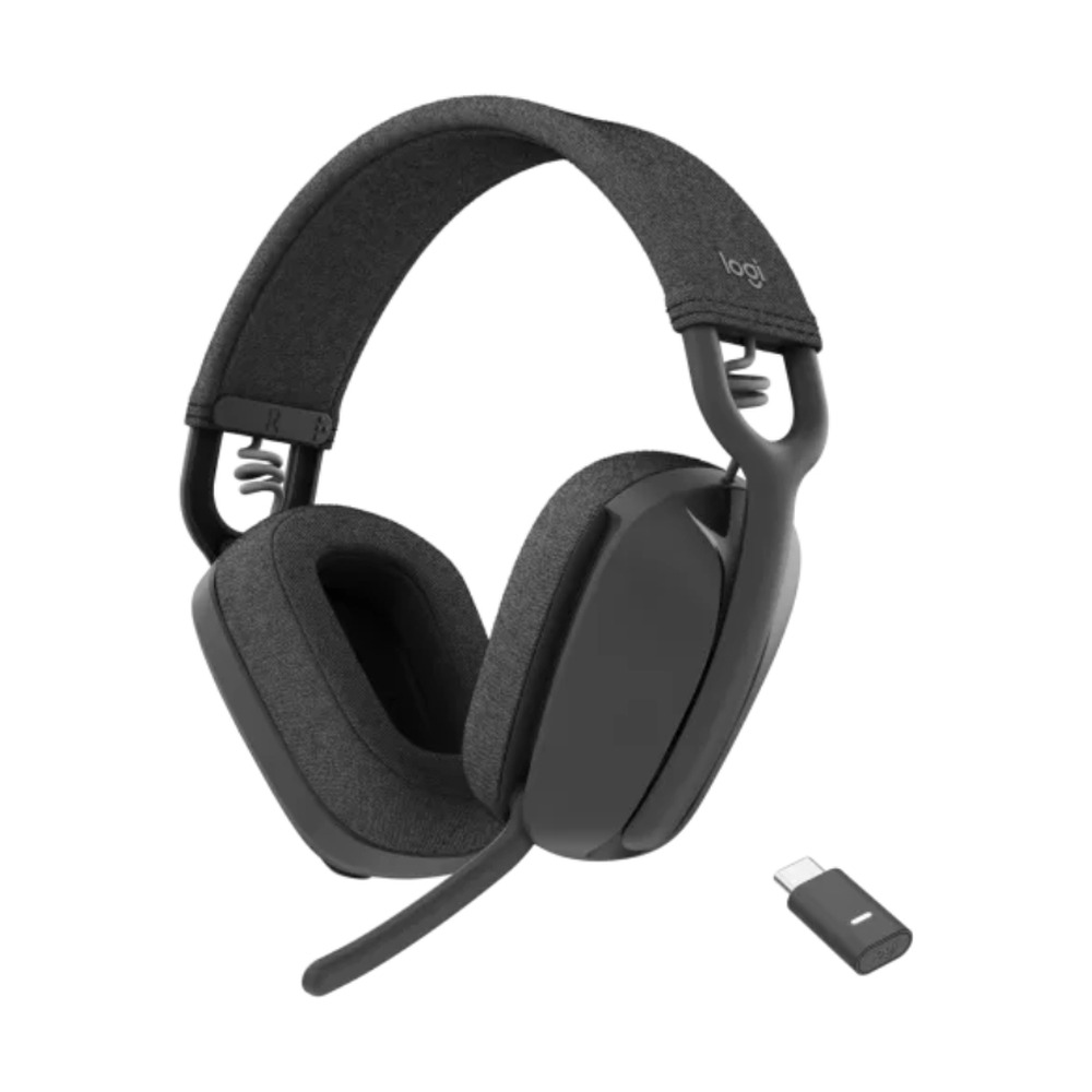 Audífonos inalámbricos Logitech Zone Vibe Wireless modelo 981-001156 en color graphite con micrófono y modo Teams para llamadas y videoconferencias