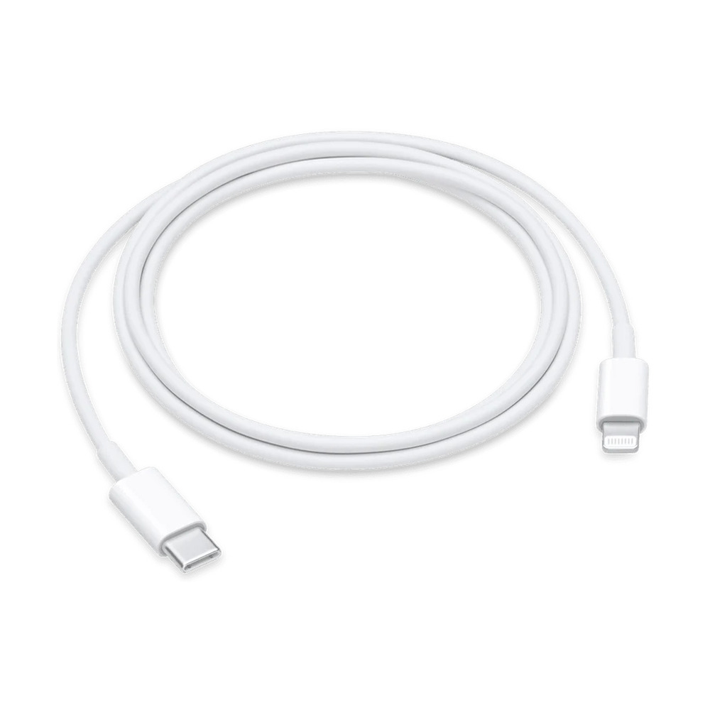 Cable Apple modelo MUQ93AM/A con conector USB-C a Lightning de 1 metro para carga rápida y sincronización