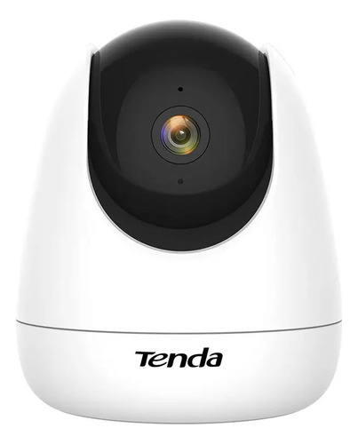 Vista frontal de la cámara Tenda CP3 en color blanco y negro con diseño moderno para seguridad en hogares y oficinas en Colombia.