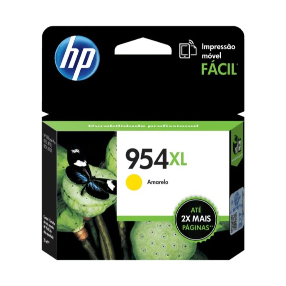 Cartucho de tinta HP 954XL modelo L0S68AL color amarillo con alta capacidad para impresión profesional