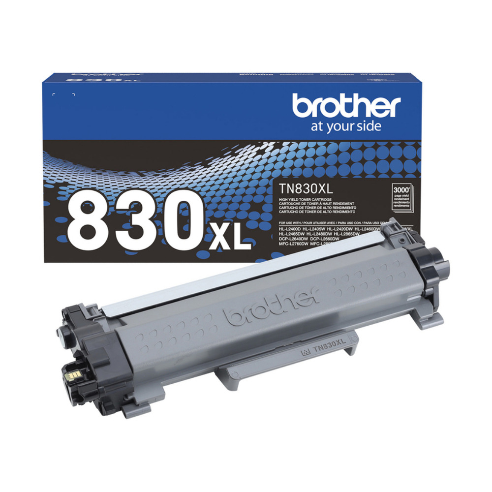 Cartucho de tóner negro BrotherSumieti TN830XL con caja original y capacidad para 3000 páginas en alta calidad