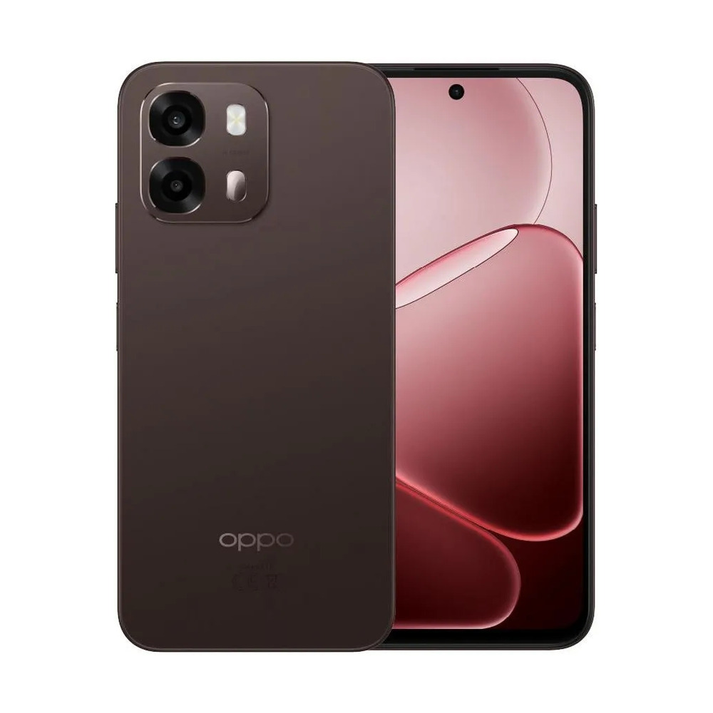 Celular OPPO A6s modelo CPH2815 color capuchino con 256GB de almacenamiento y 6GB de RAM mostrando pantalla y parte trasera con cámara dual