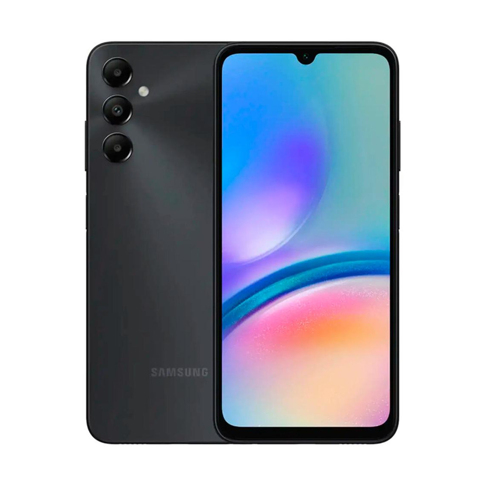 Celular Samsung Galaxy A05s modelo SM-A057MZKGLTC color negro con 4GB de RAM y 128GB en almacenamiento frontal y trasero