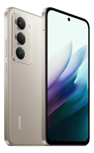 Xiaomi Redmi 15 Dual Sim color gris vista lateral y frontal mostrando diseño de curvas para mayor comodidad al sostener