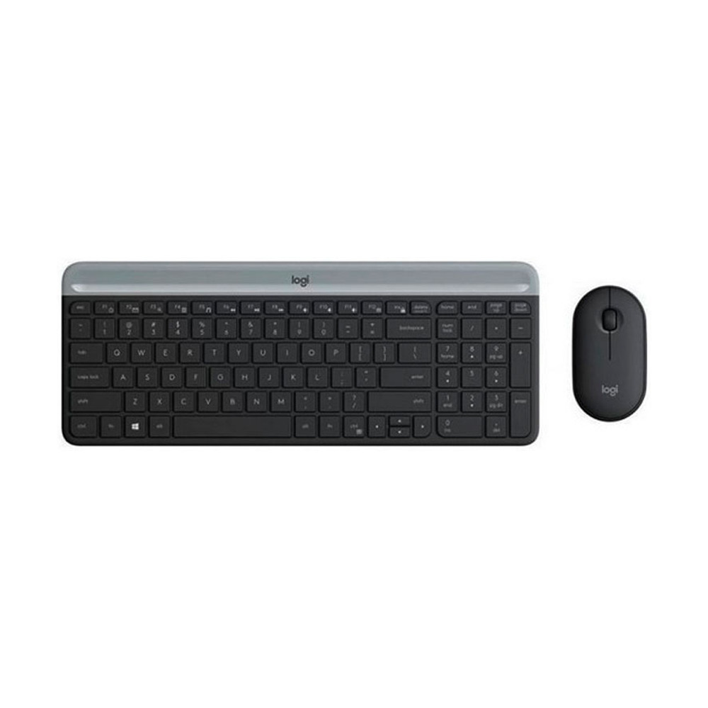 Combo teclado y mouse inalámbricos Logitech MK470 Slim en color grafito con diseño compacto y moderno