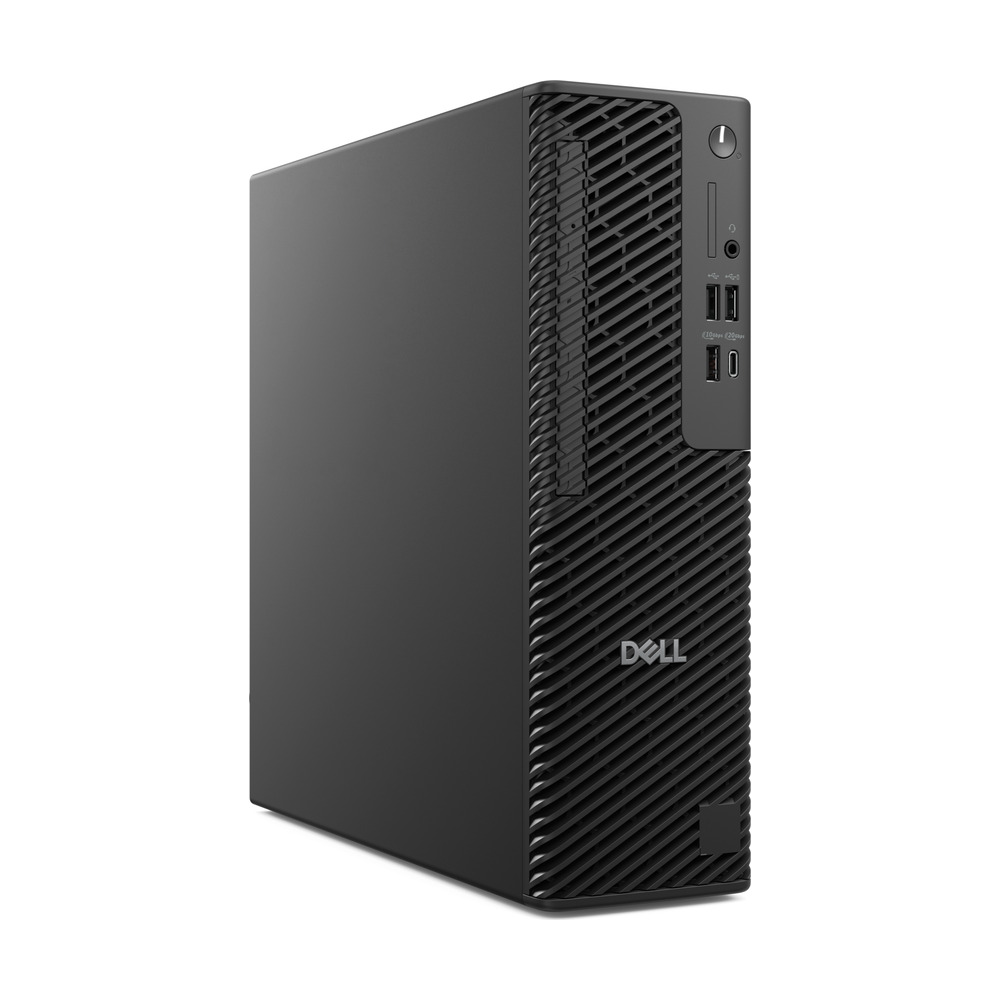 Computador de escritorio Dell Pro Max Slim con procesador Intel Ultra 7, 32GB RAM, SSD 1TB, HDD 2TB y tarjeta gráfica RTX PRO 2000 en vista frontal