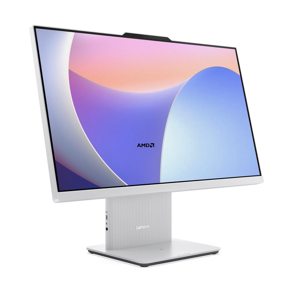 Computador todo en uno Lenovo IdeaCentre 24ARR9 con procesador AMD Ryzen 7, 8GB RAM, 512GB SSD y pantalla de 23.8 pulgadas FHD en color blanco