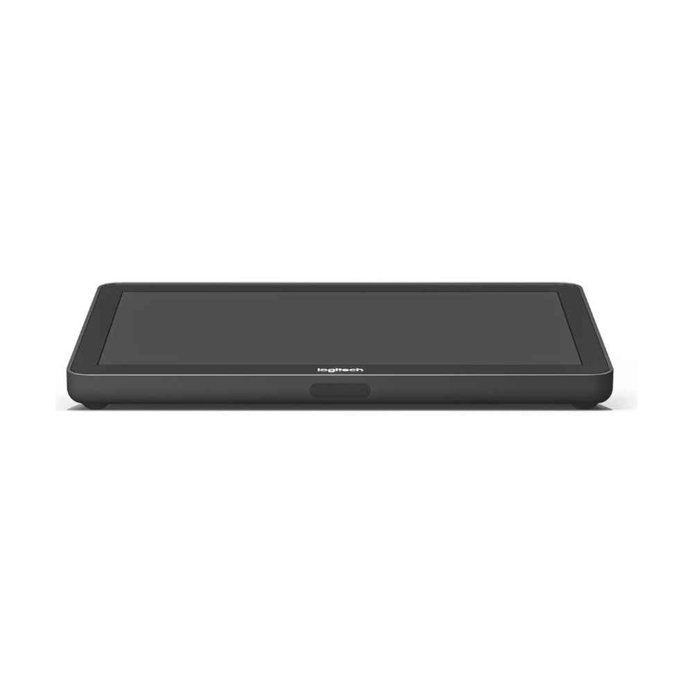 Control para sala de conferencias Logitech TAP modelo 939-001950 con pantalla táctil vista frontal para video colaboración