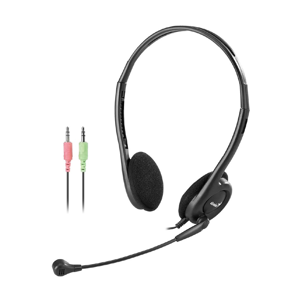 Diadema Genius HS-200C con micrófono y conexión 1 plug para PC, auriculares con cable y diseño cómodo para uso prolongado