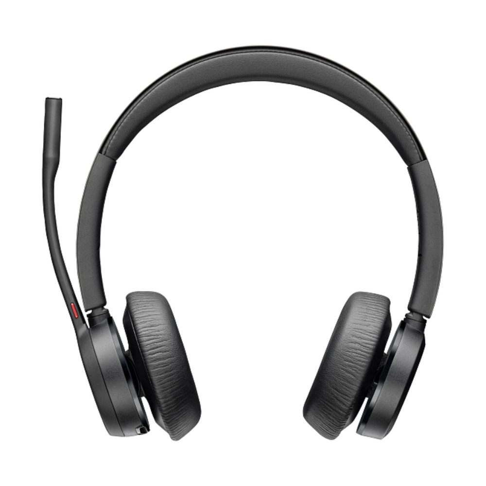 Diadema Poly Voyager 4320 Microsoft Teams con conexión USB-C y micrófono con botón rojo visible