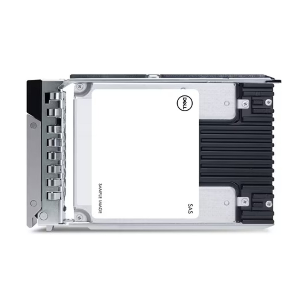 Disco duro SSD Dell modelo 345-BGST de 3.84TB y 6Gbps en formato 2.5 pulgadas para servidores con vista frontal