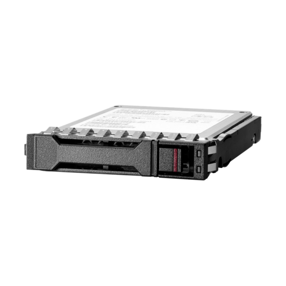 Disco duro SSD HPE modelo P40504-B21 con capacidad de 1.92TB y conexión SATA para servidores, vista frontal