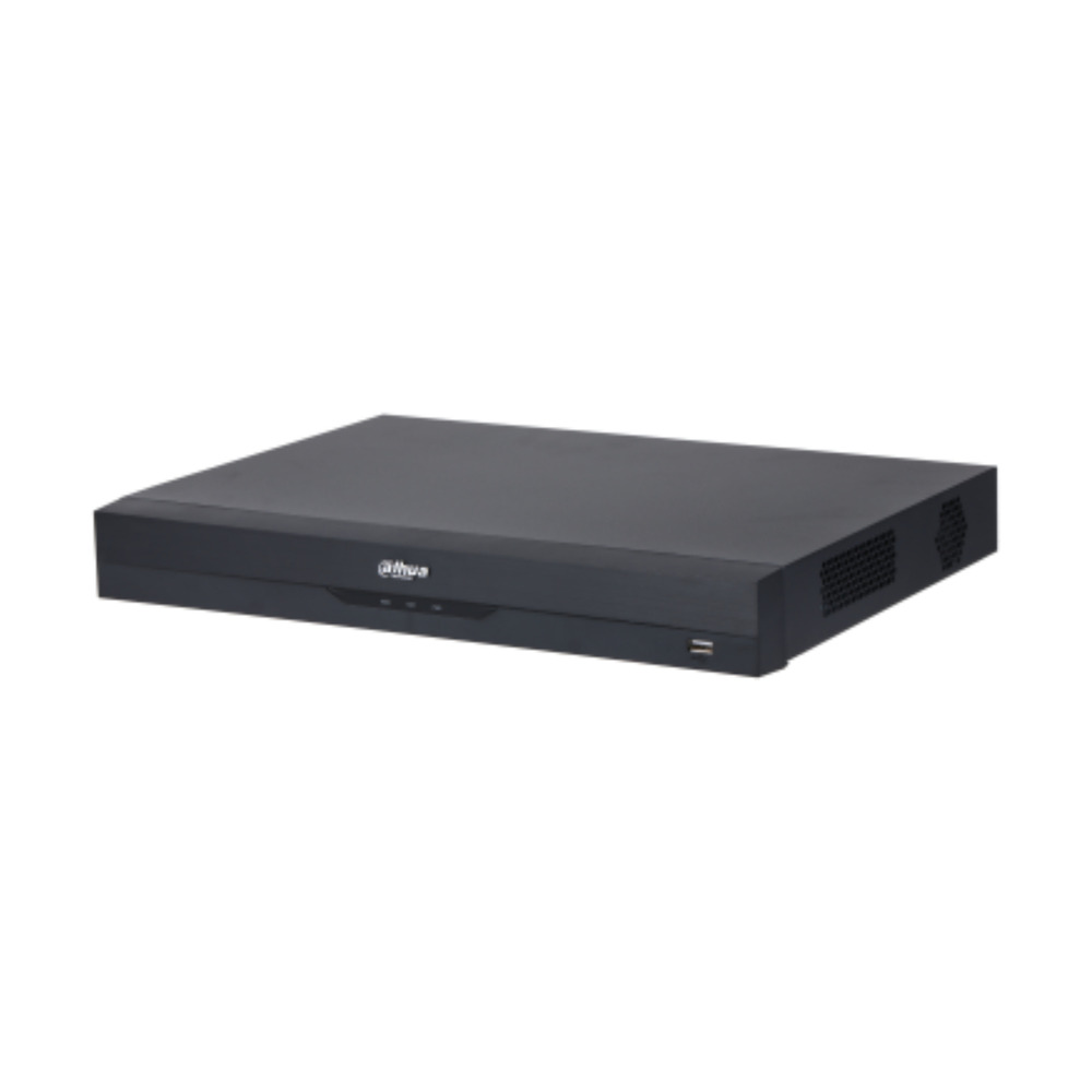 DVR Dahua Principal modelo DH-XVR5216AN-I3/T con 16 canales de video 5 megapíxeles y tecnología WizSense en vista frontal