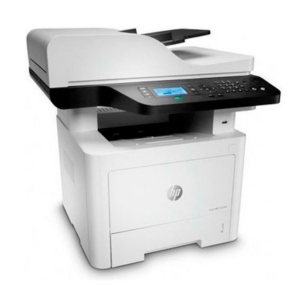 Impresora multifuncional HP Laser 432fdn modelo 7UQ76A#BGJ en color blanco con pantalla y botonera frontal para oficina en Colombia