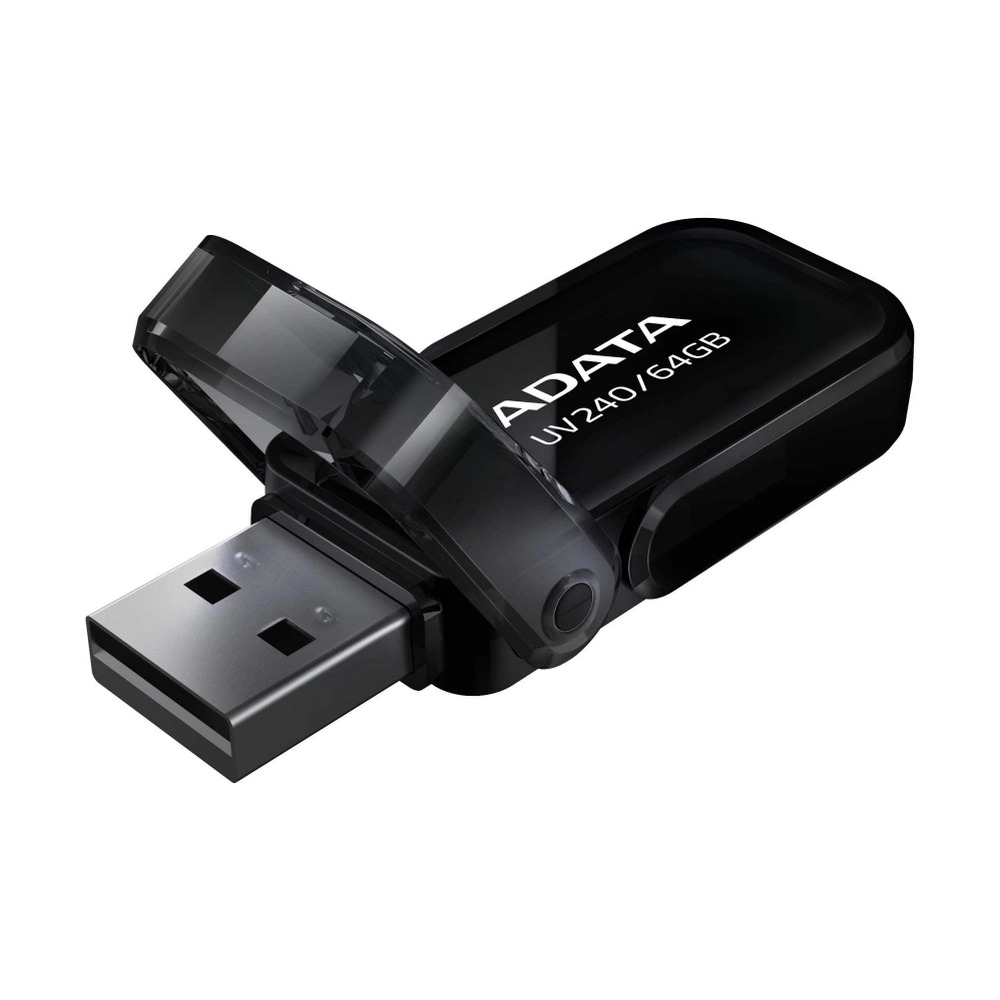 Memoria USB ADATA 2.0 UV240 Ecualizable 64GB Negra