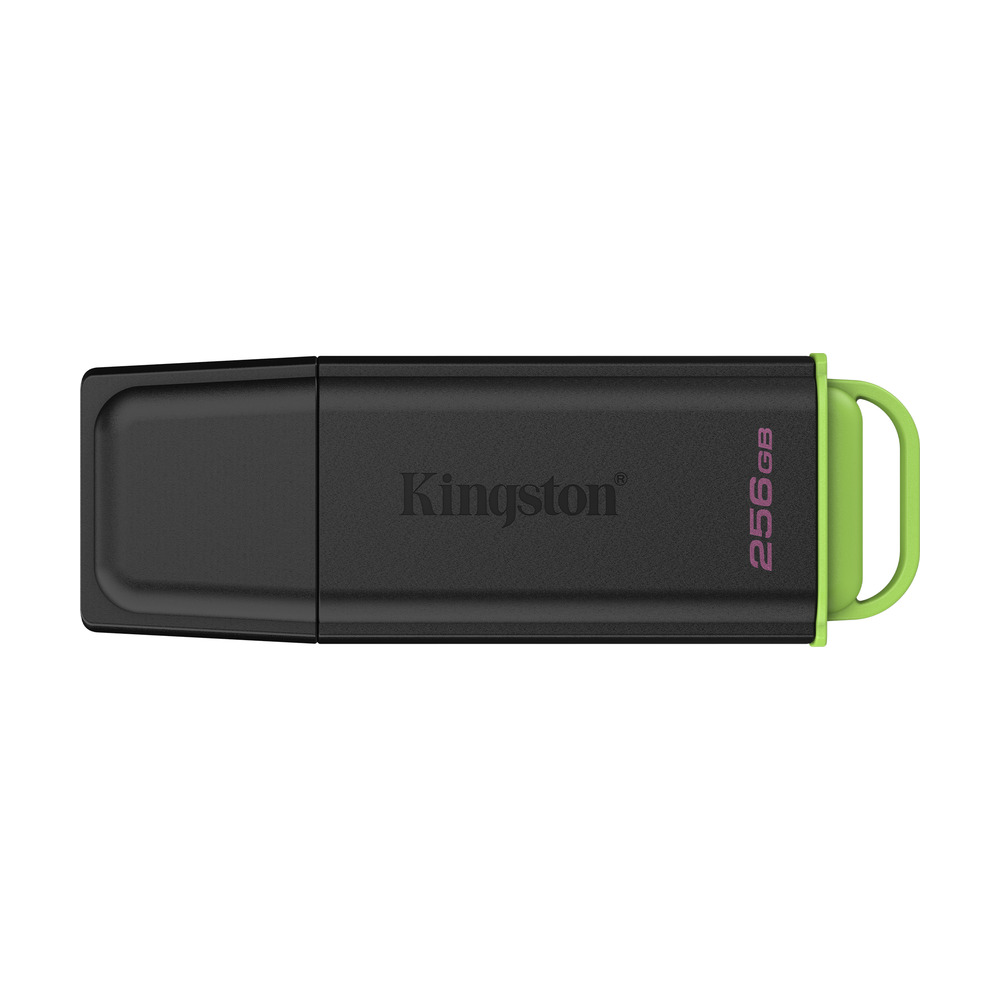 Memoria USB Kingston DataTraveler Exodia DTXG2 de 256GB en negro y verde con conexión USB 3.2 Gen 1 portátil