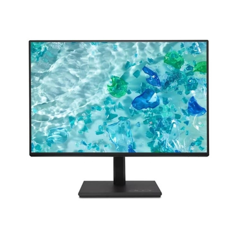Monitor Acer B277 Gbmiprx de 27 pulgadas con pantalla Full HD y altura ajustable mostrando imagen en tonos azules y verdes