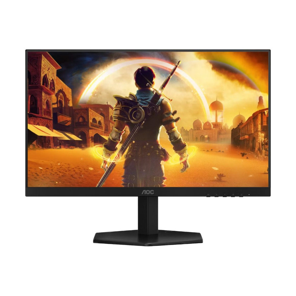 Monitor gamer AOC 24G42HE de 25 pulgadas con resolución FHD y frecuencia de 200Hz mostrando imagen de videojuego en pantalla