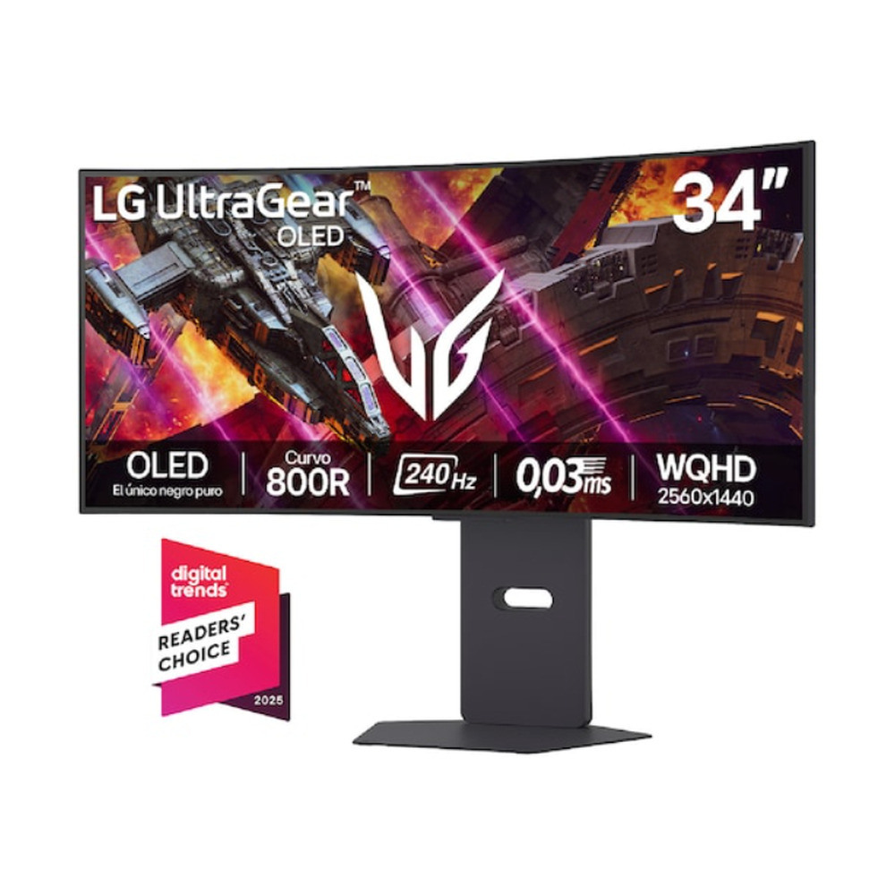 Monitor gamer LG UltraGear modelo 34GX900A-B de 34 pulgadas con pantalla curva 800R y resolución WQHD