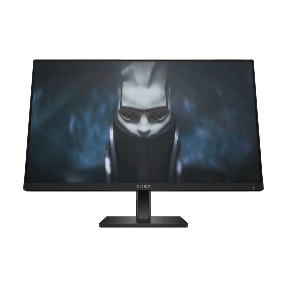 Monitor gaming HP OMEN 780D9AA#ABA de 23 pulgadas con pantalla FHD y 165 Hz mostrando imagen frontal