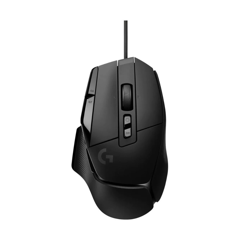 Mouse alámbrico gamer Logitech G502 X color negro con diseño ergonómico y botones programables para juegos de precisión