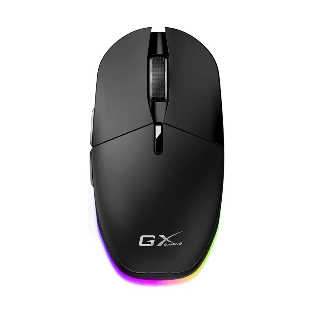 Mouse gaming Genius Principal Scorpion M8250 AI Black con luz RGB en vista frontal para juegos y oficina en Colombia
