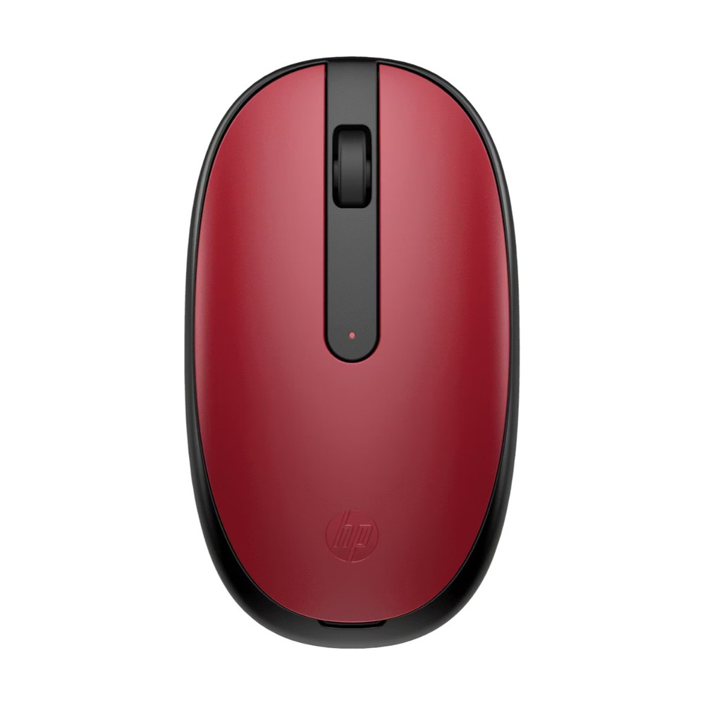 Mouse inalámbrico HP 240 color rojo modelo 43N05AA#ABM de HyperX visto de frente para uso en computador
