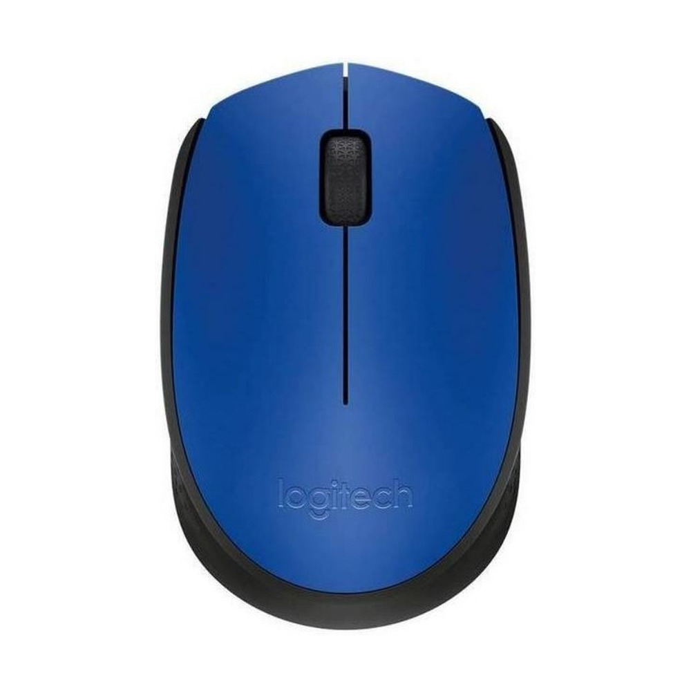 Mouse inalámbrico Logitech M170 color azul con receptor USB, duración de batería hasta 12 meses y diseño ergonómico