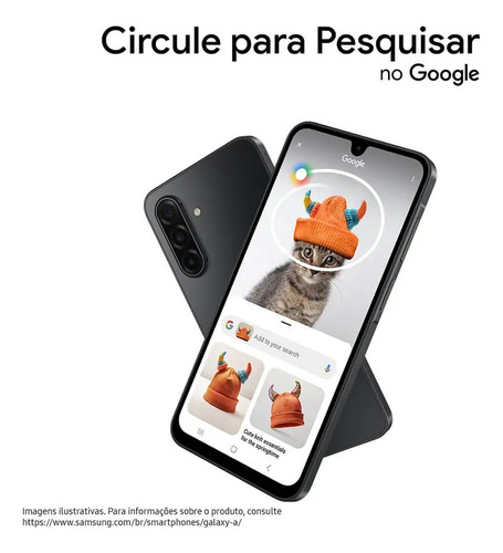 Samsung Galaxy A17 5G mostrando función de círculo para búsqueda en Google con interfaz en pantalla