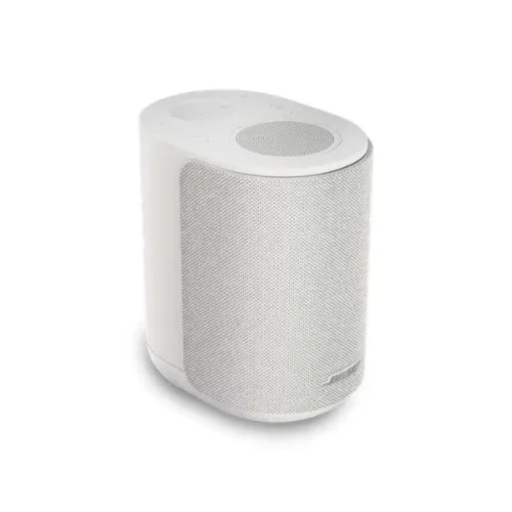 Parlante portátil Bose LifeStyle Ultra White modelo 894001-6200 en color blanco con diseño moderno y frontal de malla textil