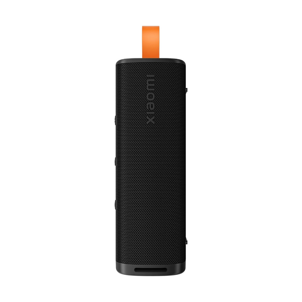Parlante portátil Xiaomi Audio QBH4261GL modelo Sound Outdoor S29D negro con potencia de 30W y correa naranja para uso exterior