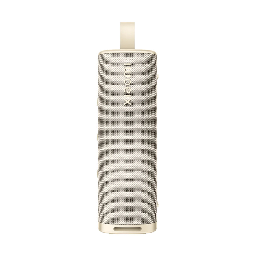 Parlante portátil Xiaomi Audio modelo QBH4370GL Sound Outdoor Gold S29H-GL en color dorado con diseño vertical y asa para colgar