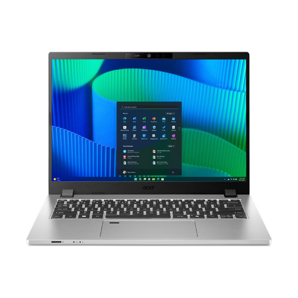 Portátil Acer TravelMate TMP215 NX.BMJAL.001 con pantalla de 15 pulgadas, teclado y Windows 11 Pro encendido