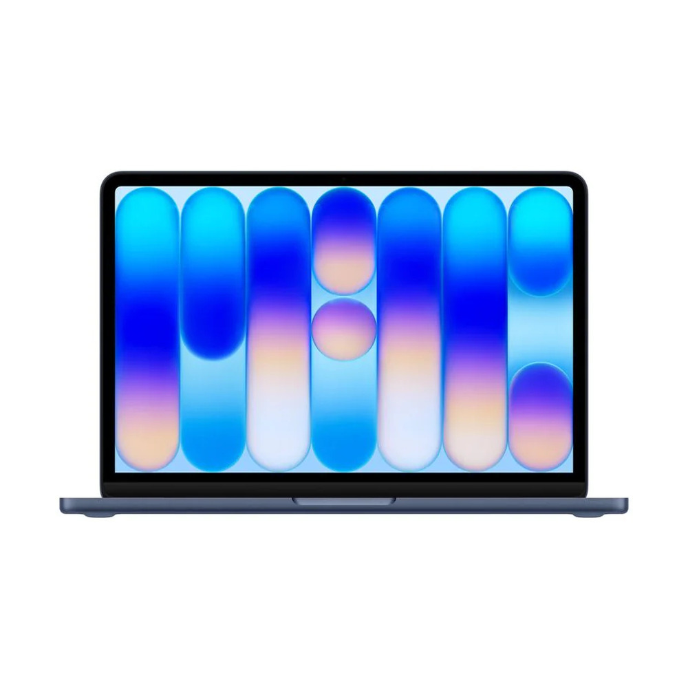 Portátil Apple MacBook Neo 13 pulgadas modelo MHFG4E/A en color indigo con pantalla encendida frontal