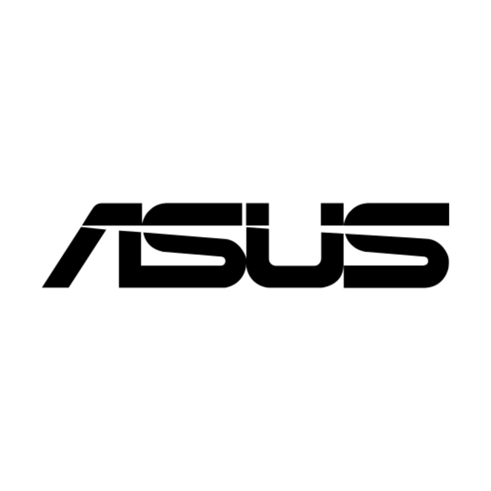 Logotipo de la marca ASUS que identifica el portátil corporativo modelo 90NX0AD1-M000D0 con procesador AMD Ryzen 9 y Windows 11 Pro