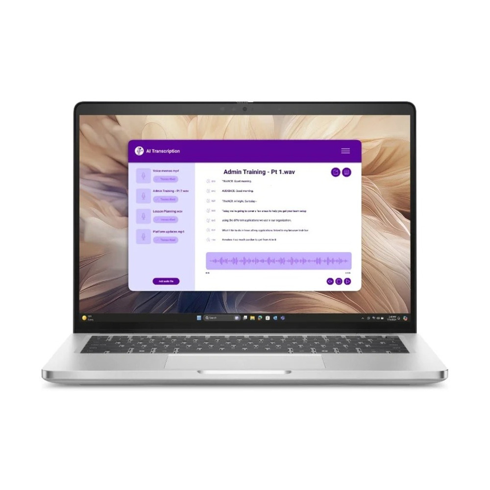 Portátil Dell Pro Plus 14 modelo PB14250_U7LNL321TBWPS con pantalla de 14 pulgadas y Windows 11 Pro en vista frontal