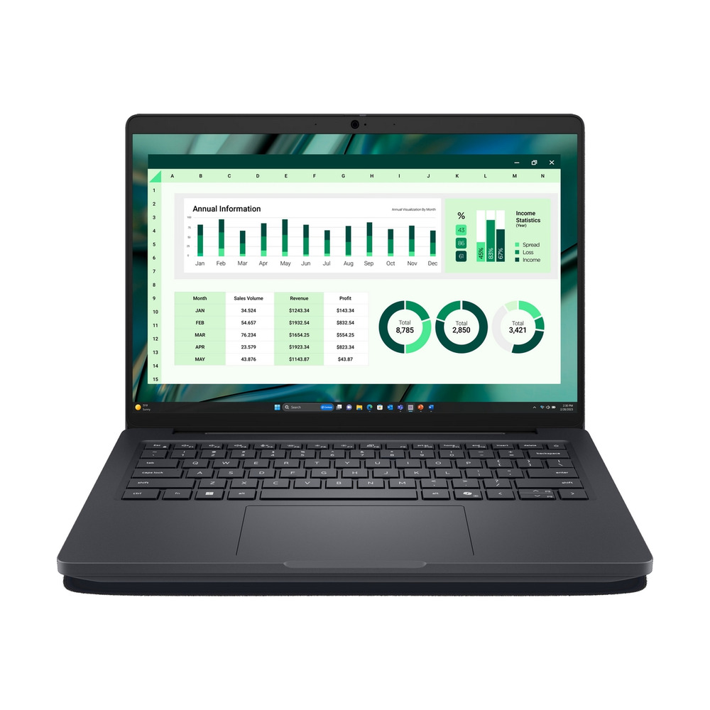 Portátil Dell Pro Max 14 modelo P196G con Intel Core Ultra 7, 16GB RAM, 1TB SSD y pantalla de 14 pulgadas FHD+ en uso con Windows 11 Pro