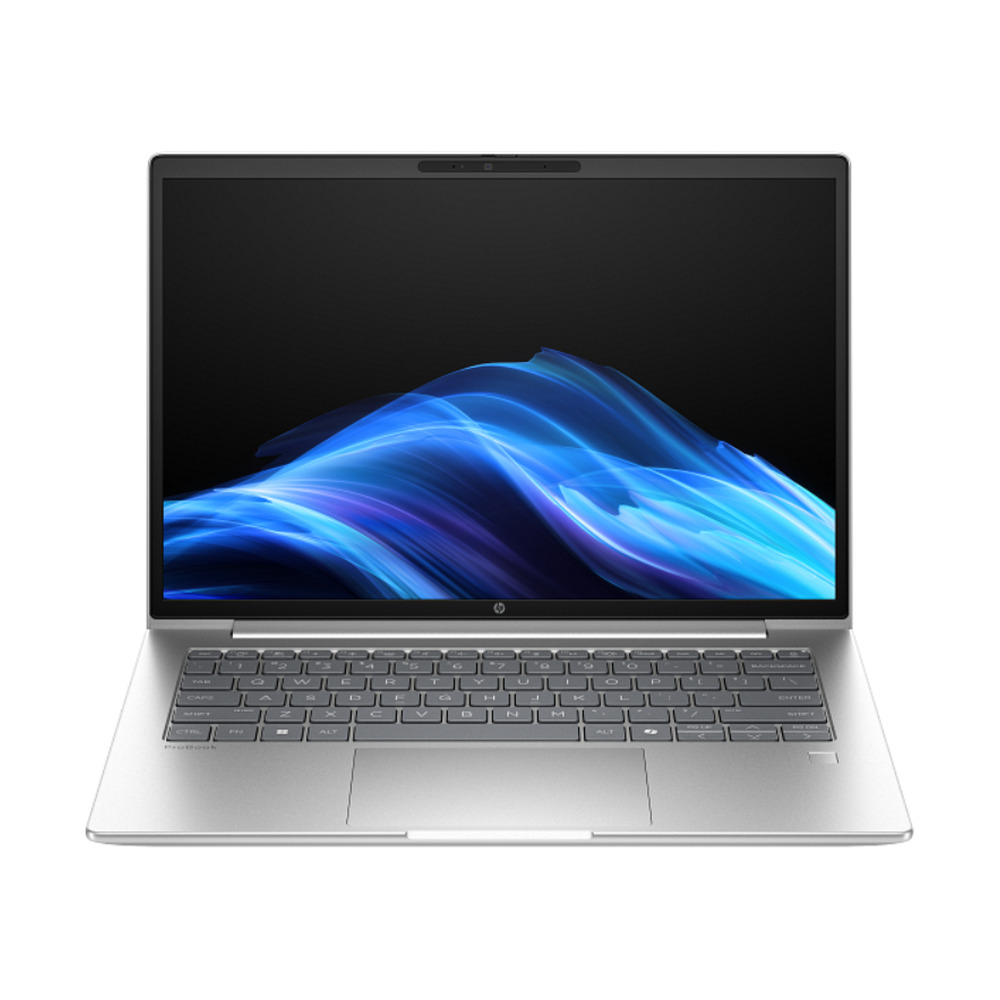 Portátil HP ProBook modelo D66XBATABM con procesador AMD Ryzen 5, 16GB RAM y SSD 512GB en pantalla encendida