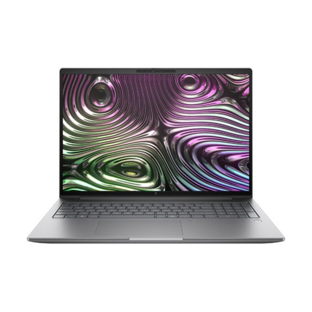 Portátil HP Zbook modelo D5HK0LTABM con procesador Intel Ultra 7, 32GB RAM, SSD 1TB y tarjeta gráfica RTX 1000 en vista frontal
