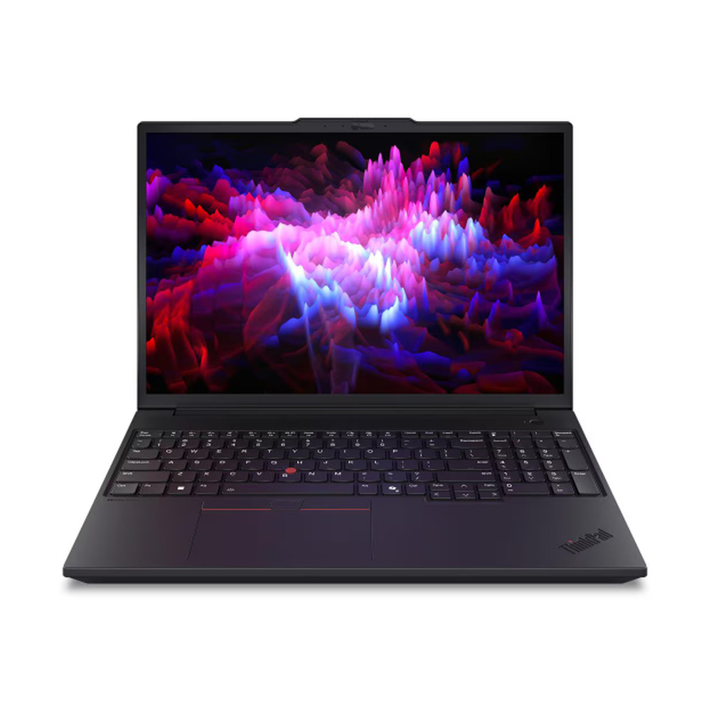 Portátil Lenovo Workstation Thinkpad P16v G3 con procesador Intel Ultra i7, 16GB RAM, SSD 1TB y pantalla de 16 pulgadas encendido