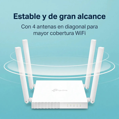 Router TP-Link Archer C24 con cuatro antenas para señal estable y gran alcance de cobertura wifi en Colombia