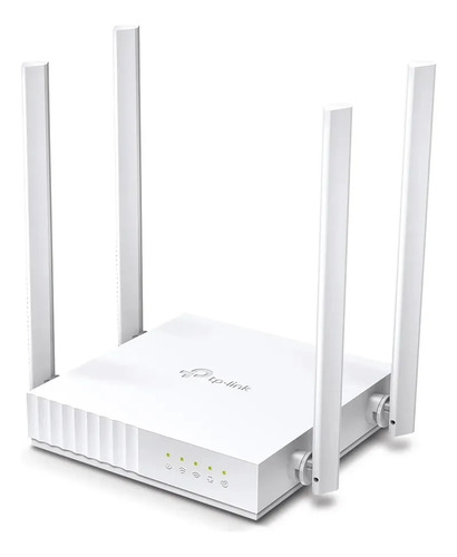 Vista lateral del router TP-Link Archer C24 con wifi AC750 y cuatro antenas para mejor cobertura wifi