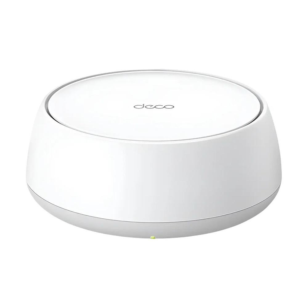 Vista frontal del sistema Wi-Fi Mesh Tp-link Deco BE25 2 unidades en color blanco para cobertura dual band