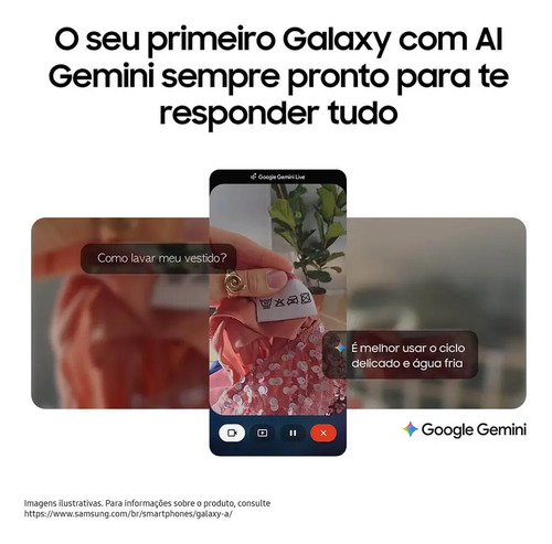 Samsung Galaxy A17 5G con inteligencia artificial Google Gemini para asistencia y respuestas rápidas